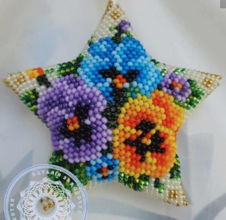 Схема звезды Анютины глазки (Татьяна Акиндеева)