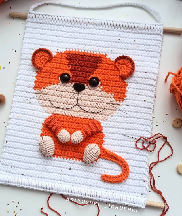 Настенное панно Тигрёнок (Татьяна Поддубская)