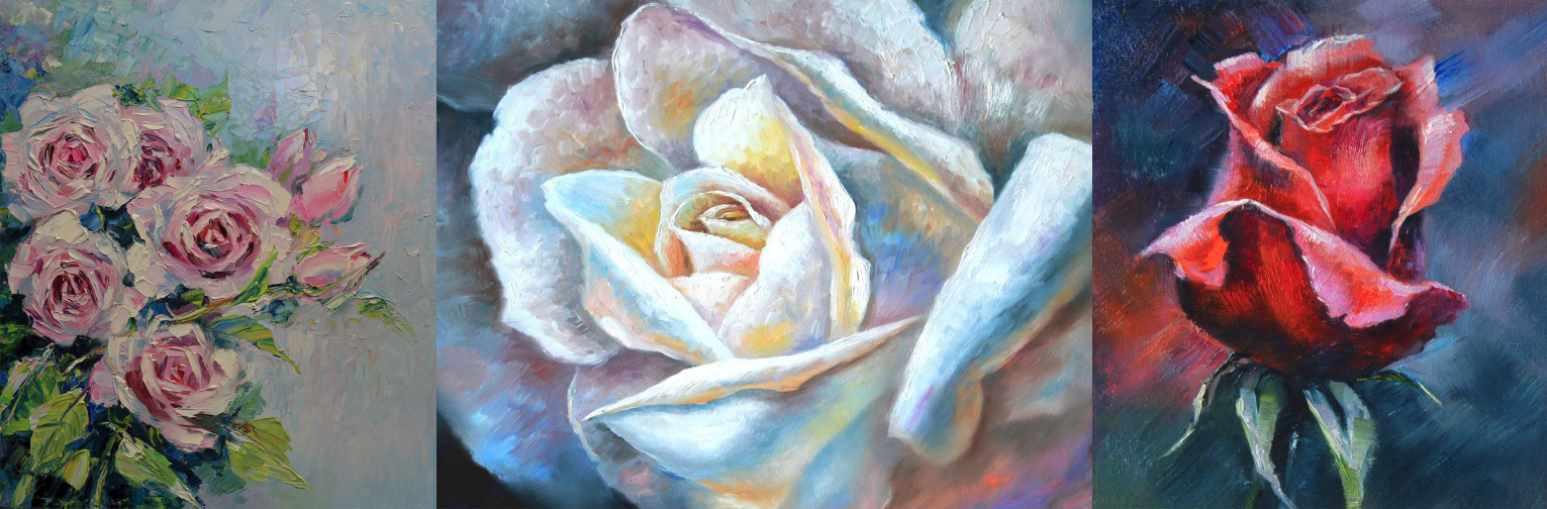 Розы в стиле импрессионизм (Юлия Кошелева)