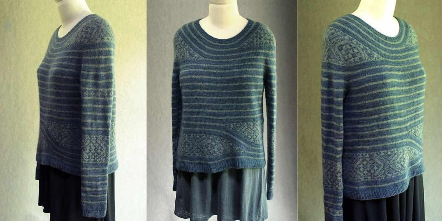 [Вяжи.ру] Асимметричный пуловер TiaTeva (Кэрол Санди)