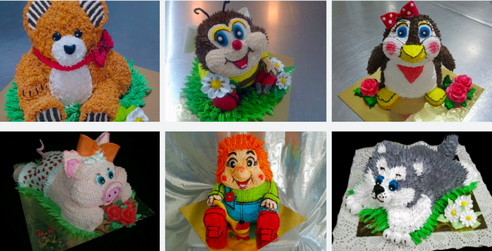 [dekorklass] Кремовые 3D торты миди. Проектирование. Декорирование в виде сидящего или лежащего животного 2016