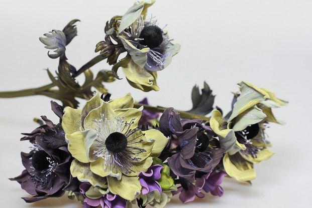 Видео мастер классы по цветам из кожи Анемон (Инна Шкуропат)