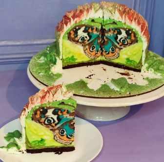 Мастер-класс в технике cakeinside и тема "Бабочки и весна" (Евгения Кизленко)