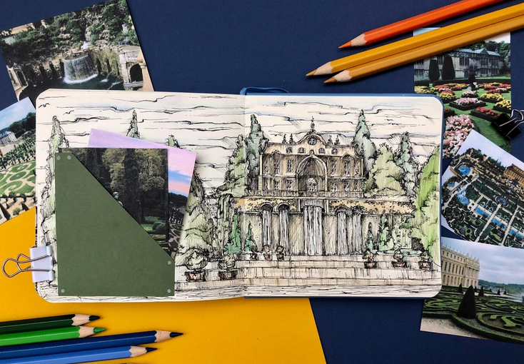 [hurlyburlyschool] Барокко. 7 блок из курса Первые шаги в историю искусств. Скетчбук (Маша Смоленцева)