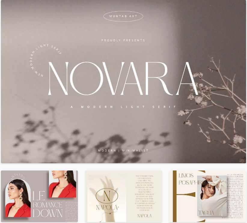 [Envato Market] Novara. Современные засечки. Шрифт