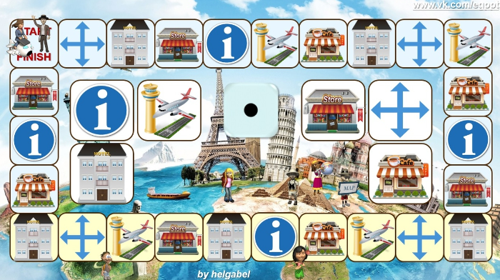 Интерактивная игра Travelling Board Game (Cards) (Ольга Белькова)