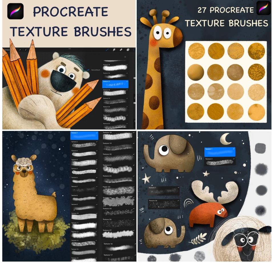 Текстурные кисти для procreate (Nelli Suneli)