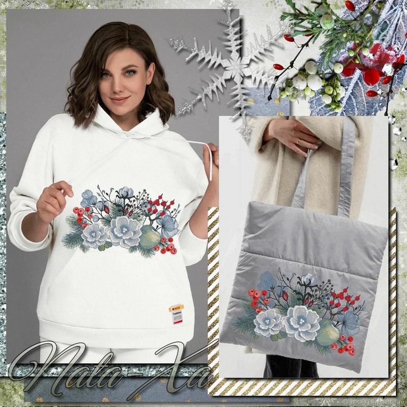 Дизайн машинной вышивки Зимняя сказка. Композиция 3 (Наталья Шестакова)