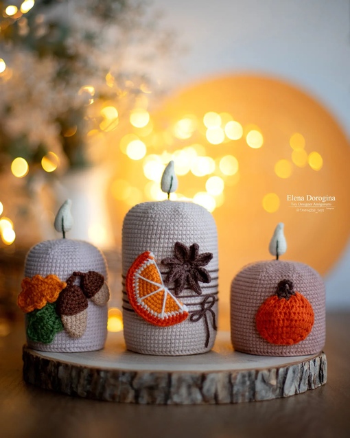 [dorogina_toys] Набор осенних свечей (Елена Дорогина)