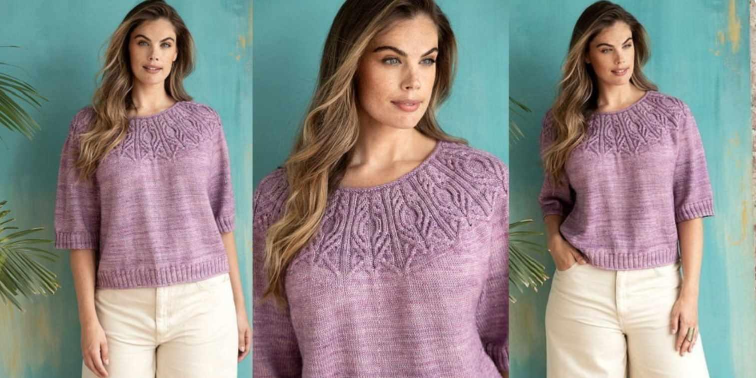 [Вяжи.ру] Пуловер с круглой кокеткой Stellation