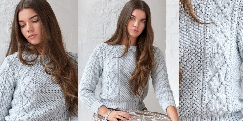 [Вяжи.ру] Пуловер с шишечками Tizzy (Ким Харгривз)