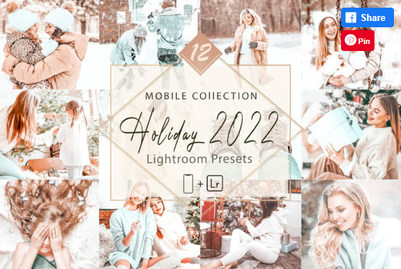 [Creativefabrica] 12 Holiday 2022 Mobile LR Preset