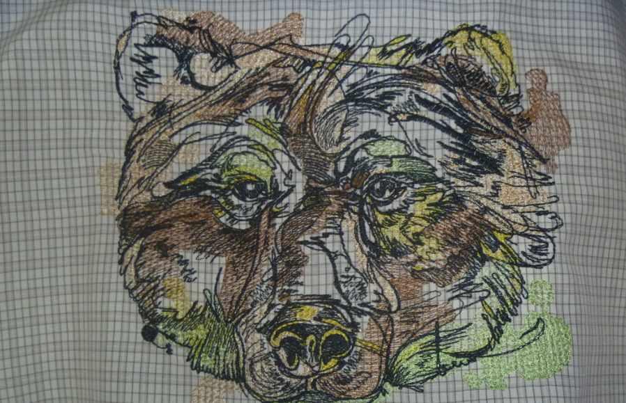 Дизайн машинной вышивки. Медведь (Наталья Шестакова)