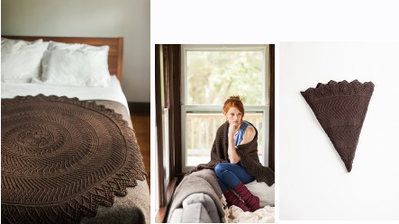 [Вяжи.ру] Текстурная круглая шаль Tree Rings