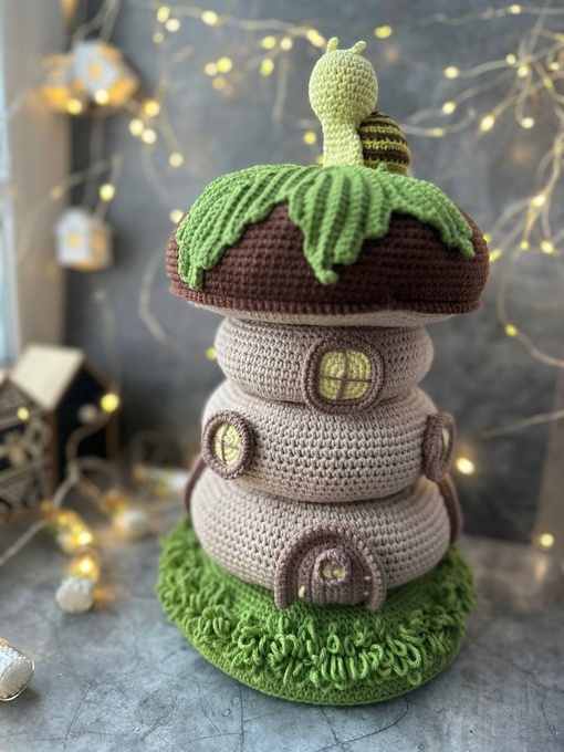 [Olya_toys_studio] Пирамидка. Домик-гриб (Ольга Нестеренко)