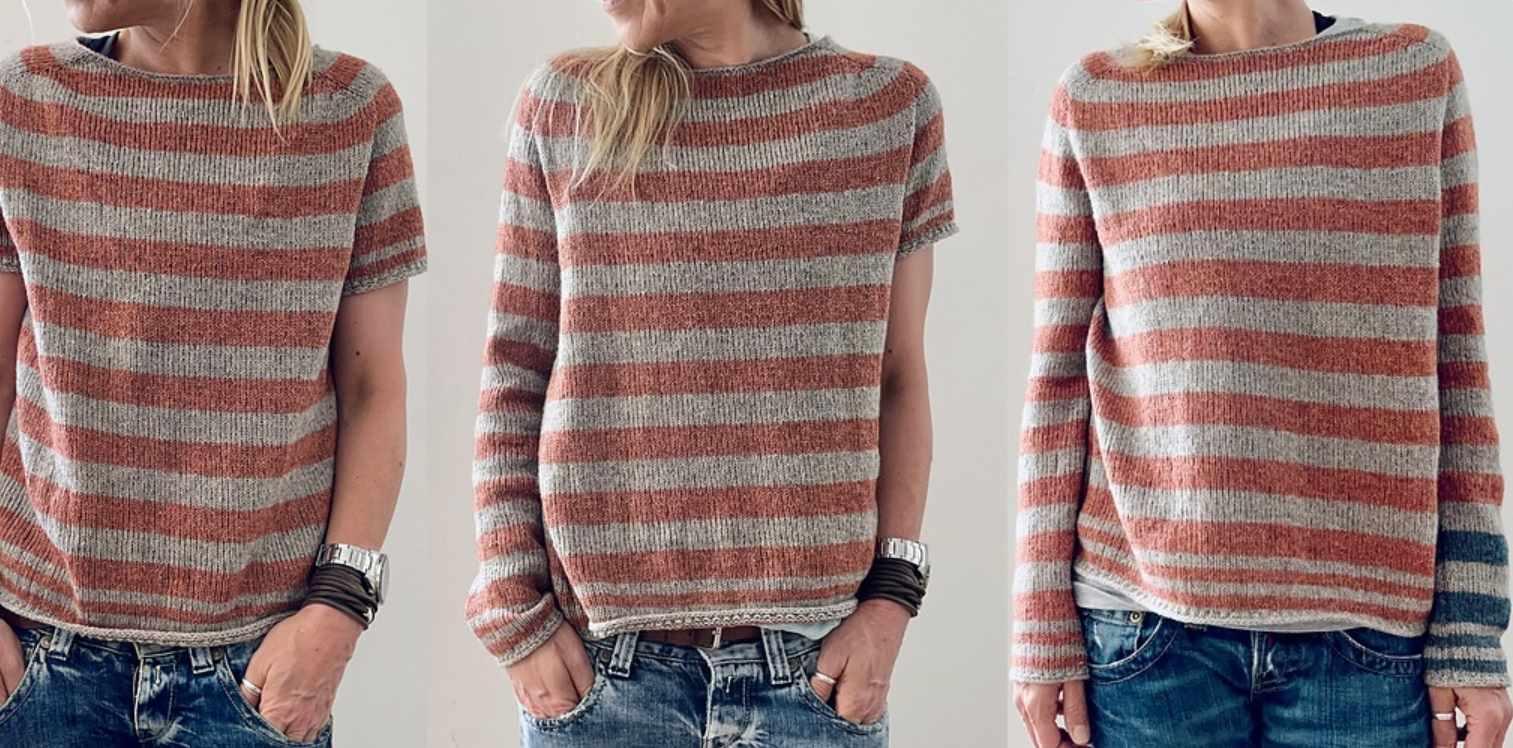 [Вяжи.ру] Пуловер в полоску без швов Sabela (Isabell Kraemer), фото 1 из 1.