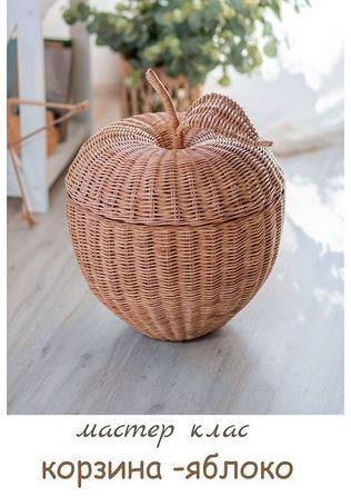 Мастер класс по плетению "Корзина-яблоко" (vasiliv_olesya)