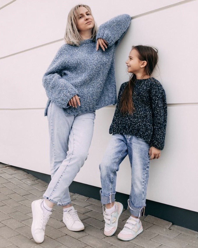 [skrobova_knits] Джемпер Комореби детский+взрослый (Инна Скробова)