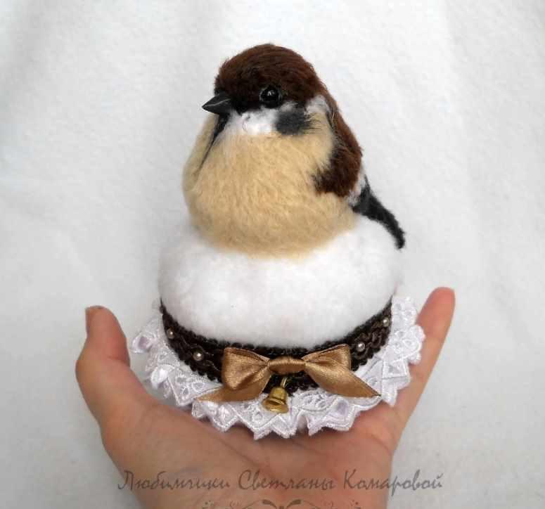 Игольницы птички: Воробей (Светлана Комарова)