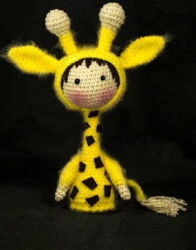 Маленькая куколка Жираф из серии Tanoshi (Татьяна Коробкова)