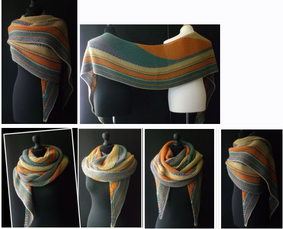 [Вяжи.ру] Яркая шаль Каскад