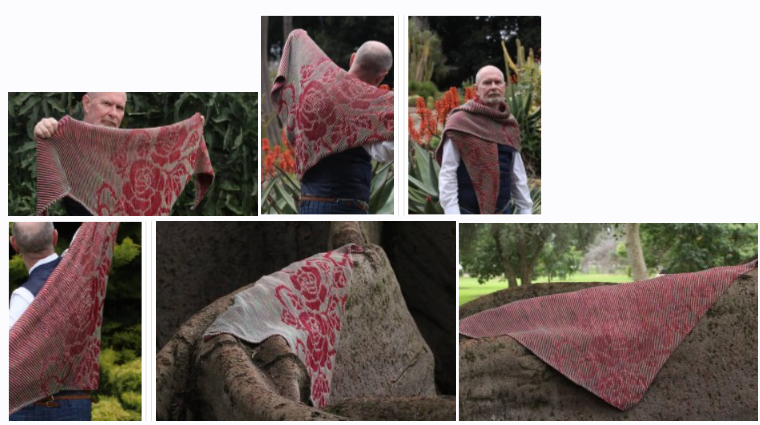 [Вяжи.ру] Двухцветная шаль Rose Shadow