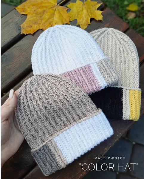 Шапочка Сolor hat (Надежда Фукалова)