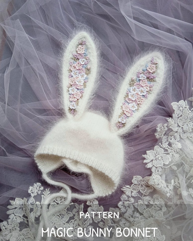 [Lovalis knit] Чепчик Magic bunny bonnet