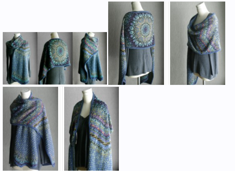 [Вяжи.ру] Жаккардовый палантин Thistleback