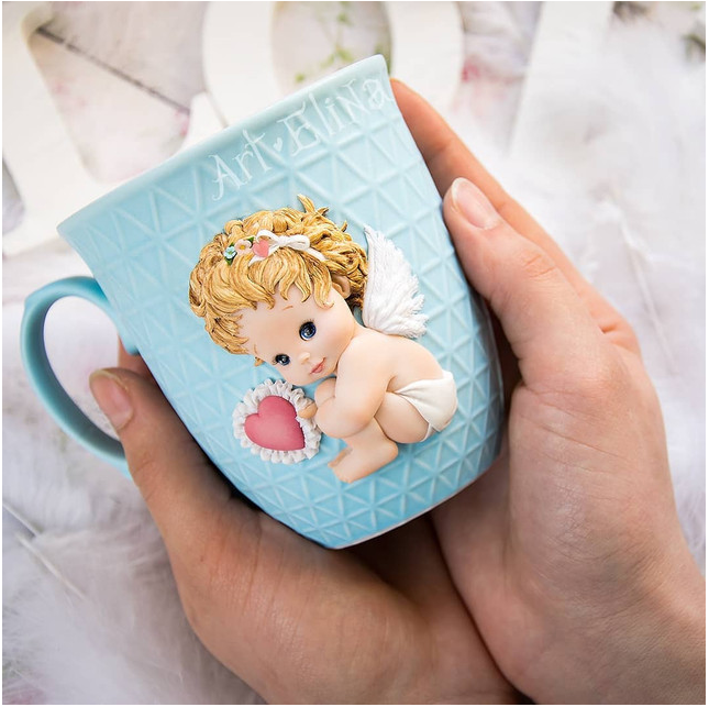 Ангелок на кружке (art_elina_)