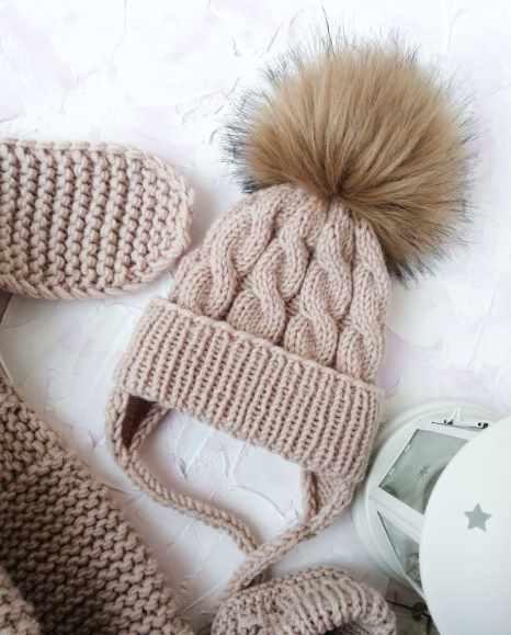 Мастер класс на шапку с косами и флисом (Vyazanie_detkam)