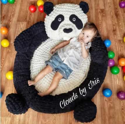 [Вязание] МК Коврик/сухой бассейн Панда Чан Ли (clouds_by_iris)