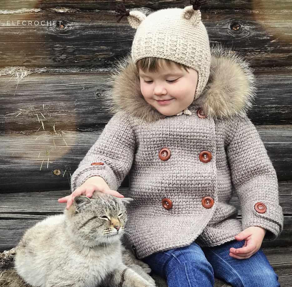 Двубортное пальто Elf dufflecoat (elfcrochet)