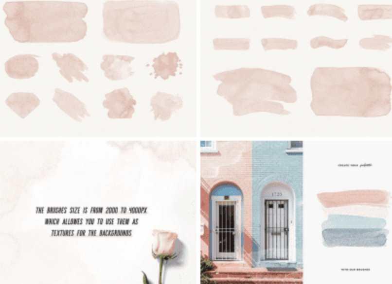 Коллекция акварельных кистей Аврора/Aurora Watercolor Brushes Collection (Pixel Buddha)