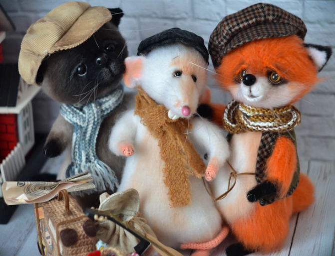 Мастер-класс "Верные друзья: Кот, Крыса и Лиса "(Юлия Оголь)