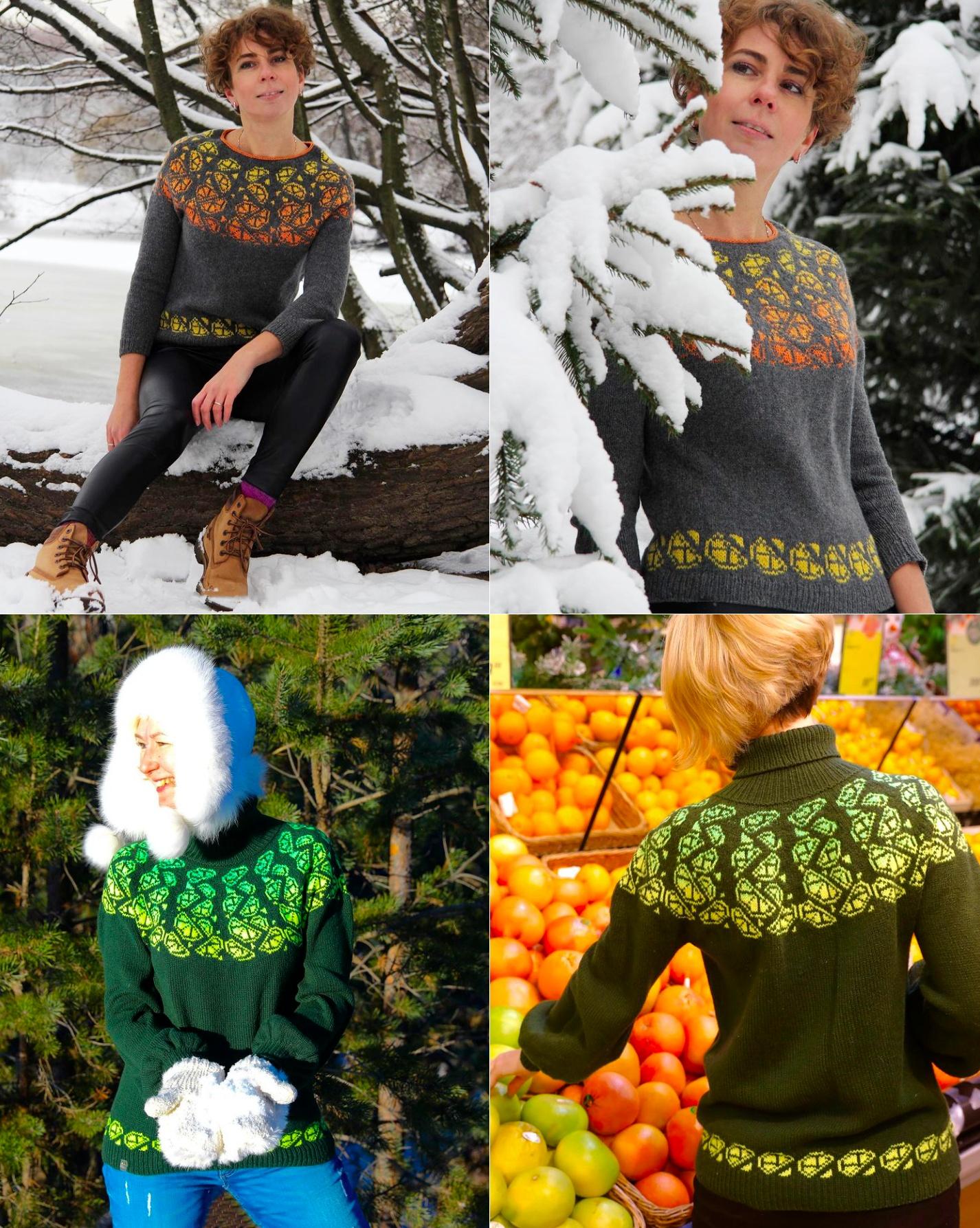 Свитер Цитрусовое настроение (Людмила Аксеник) @mrs_knowall