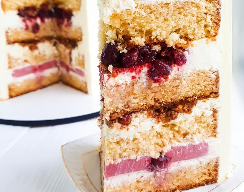 Рецепт торта Вишня - миндаль (Ангелина  Коба)