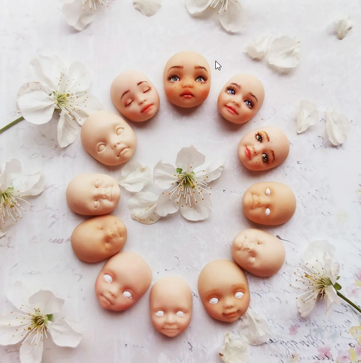 Роспись личиков из молдов (Ольга Боровик), фото 1 из 1.