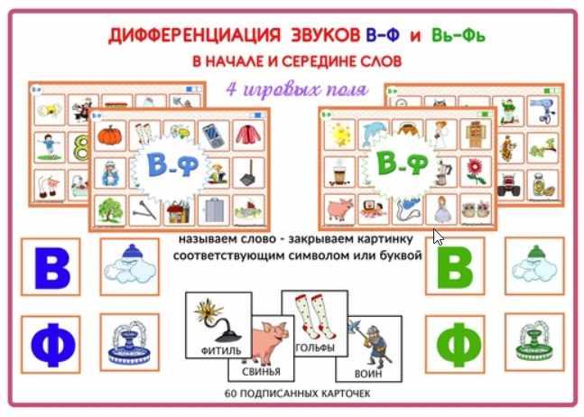 [razvdeteimsk] Цепочки В-Ф, Вь-Фь. Дифференциация звуков В-Ф, Вь-Фь в начале и середине слов (Наталья Грицуник)