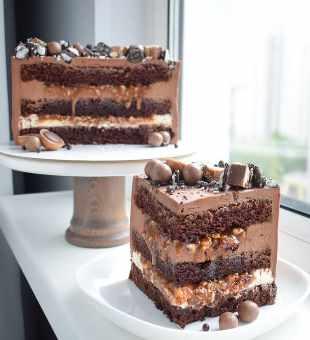 Рецептурная карта «Шоколадный торт с мягкой карамелью и ореховым пралине» (Софья Иванькова)