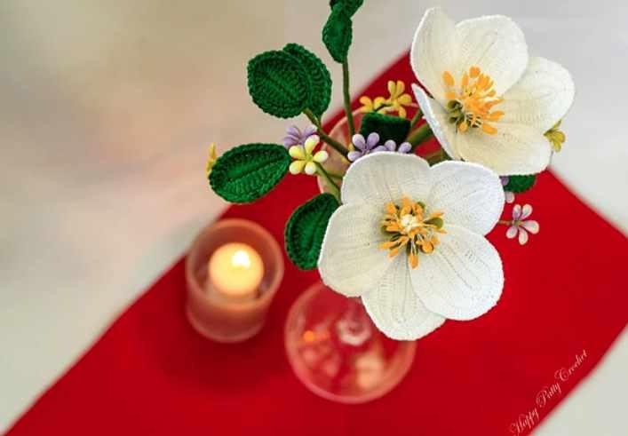 Christmas Rose - Helleborus Niger/Рождественская роза - Геллеборус Нигерский (HappyPattyCrochet)