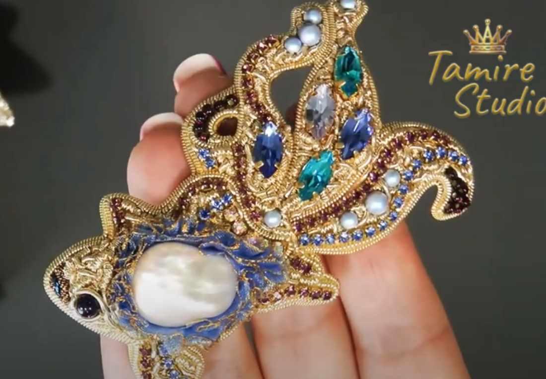 Брошь из бисера Рыбка (Татьяна Тамире)