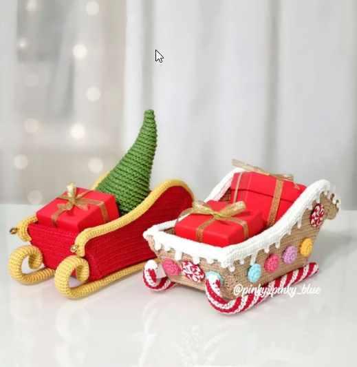 Мастер класс Пряничные сани+сани Деда Мороза (pinky_pinky_blue)