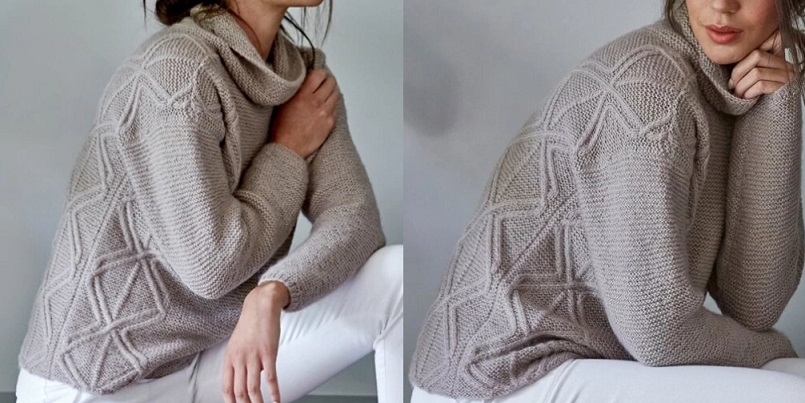 Пуловер с косами Iris (Вяжи.ру)