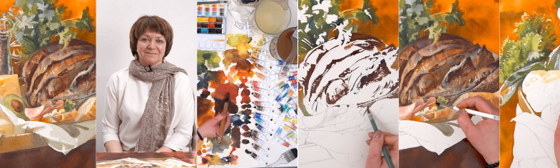 [Lectoroom] Завтрак с хлебом и сыром. Рисуем натюрморт акварелью (Елена Базанова)