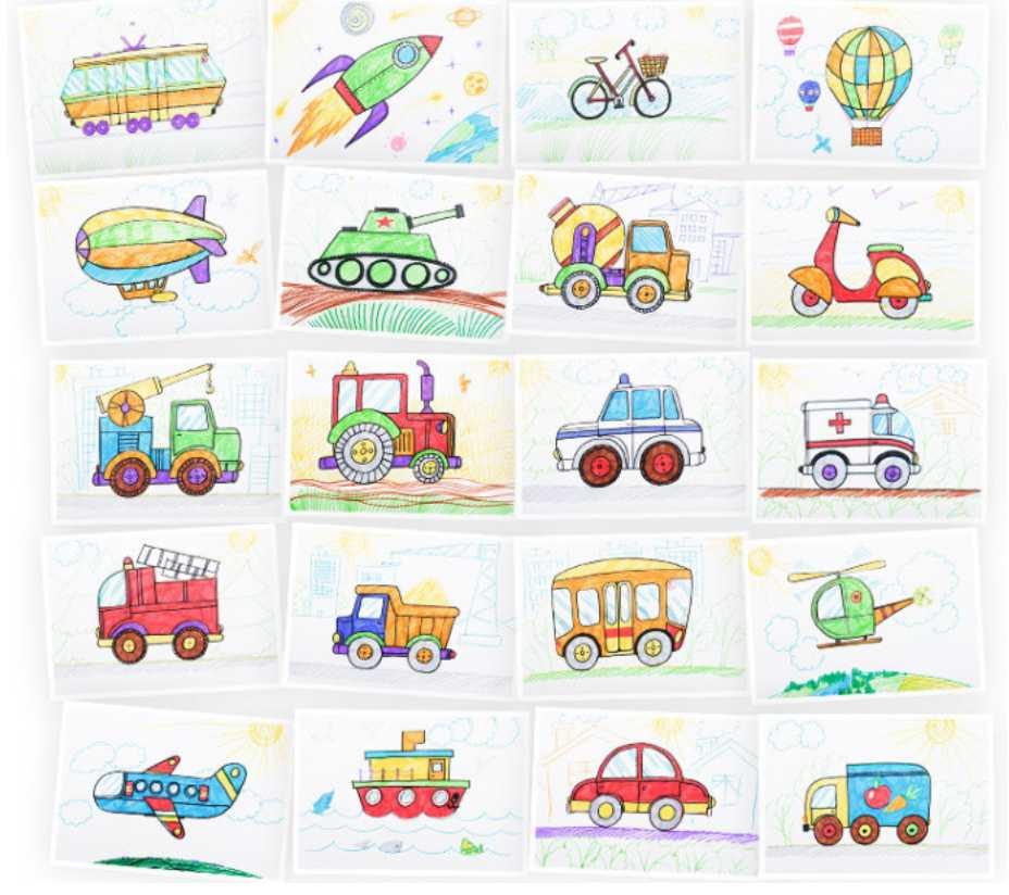 [Skillberry] Учимся рисовать транспорт (фломастеры)