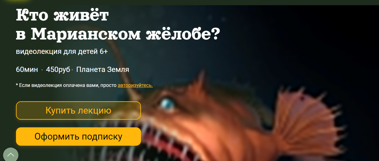 [Детский лекторий] Кто живёт в Марианском жёлобе? (Александр Толмачев)