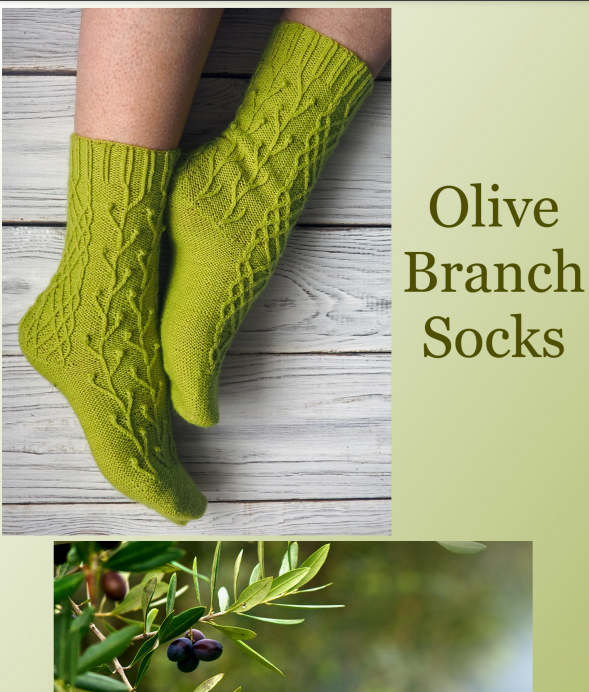 Носки Olive branch socks (Алена Малевич)