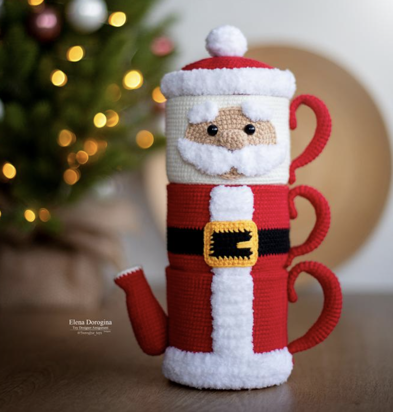 [dorogina_toys] Чайный сервиз Санта Клауса (Елена Дороганина)