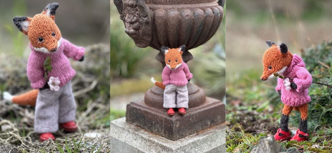 [Вяжи.ру] Вязаный лисенок спицами Fox Doll (Клер Гарланд)
